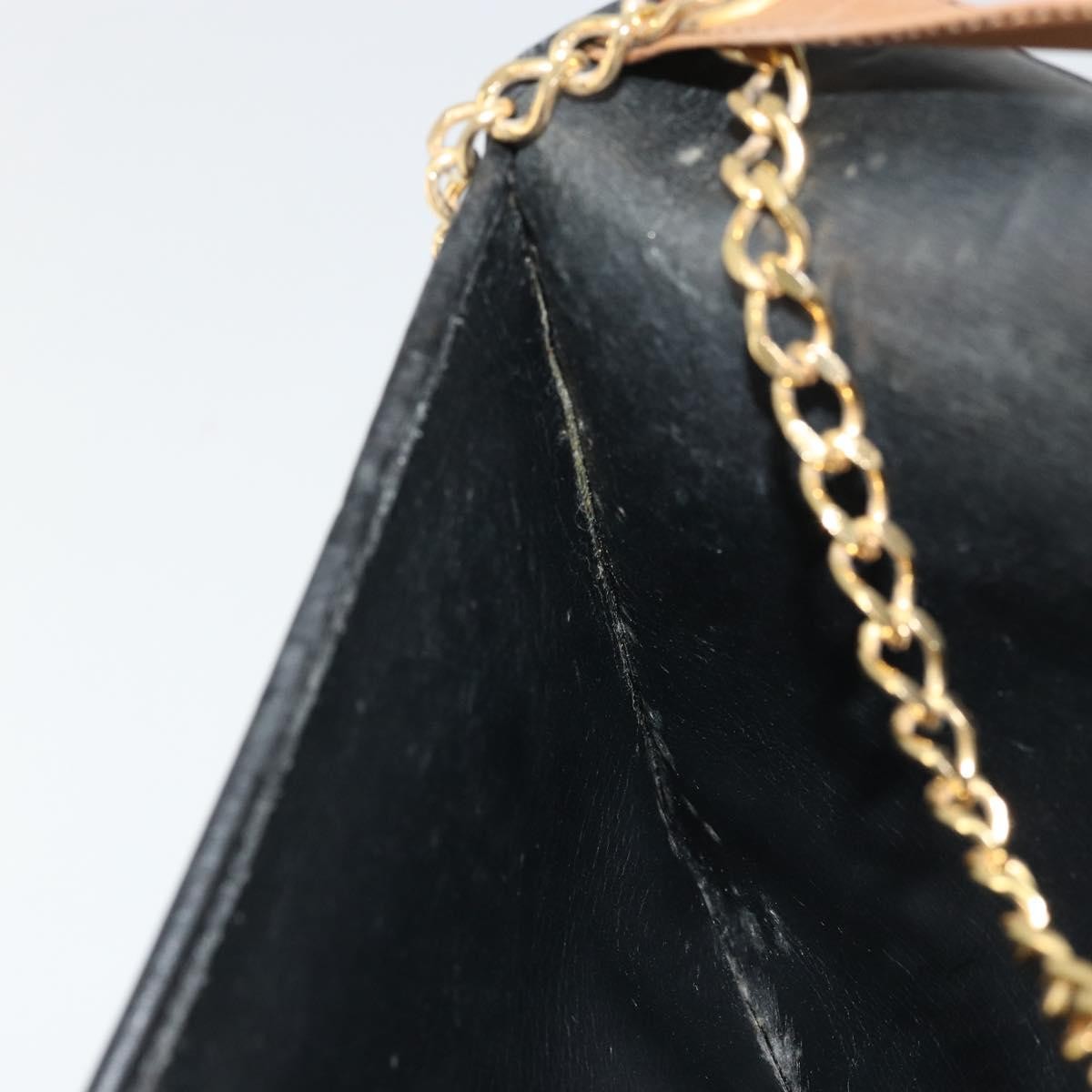 Christian Dior Flap Shoulder Leather Black Leather Shoulder Bag Bag (Pre-Owned)