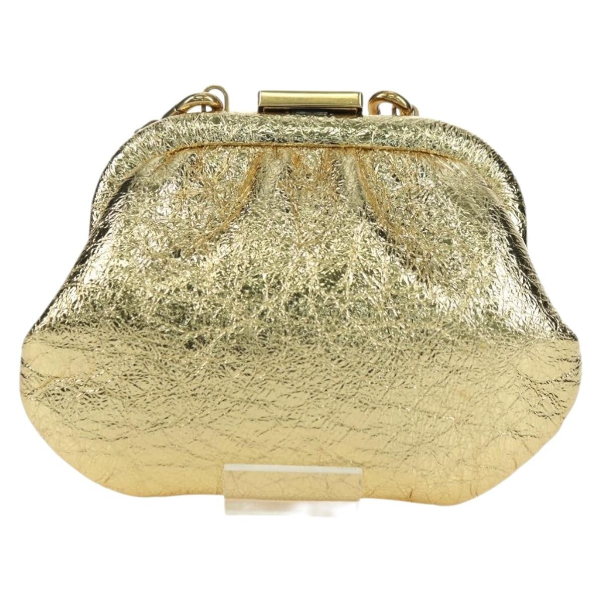 Balenciaga Cloud Clutch Leather Gold Leather Clutche & Pouche Bag (Pre-Owned)