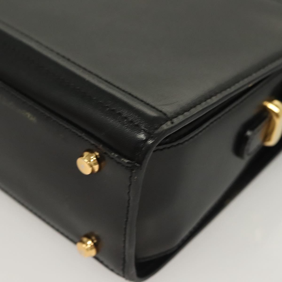 Bally Vintage Leather Black Leather Shoulder Bag Bag (Pre-Owned)