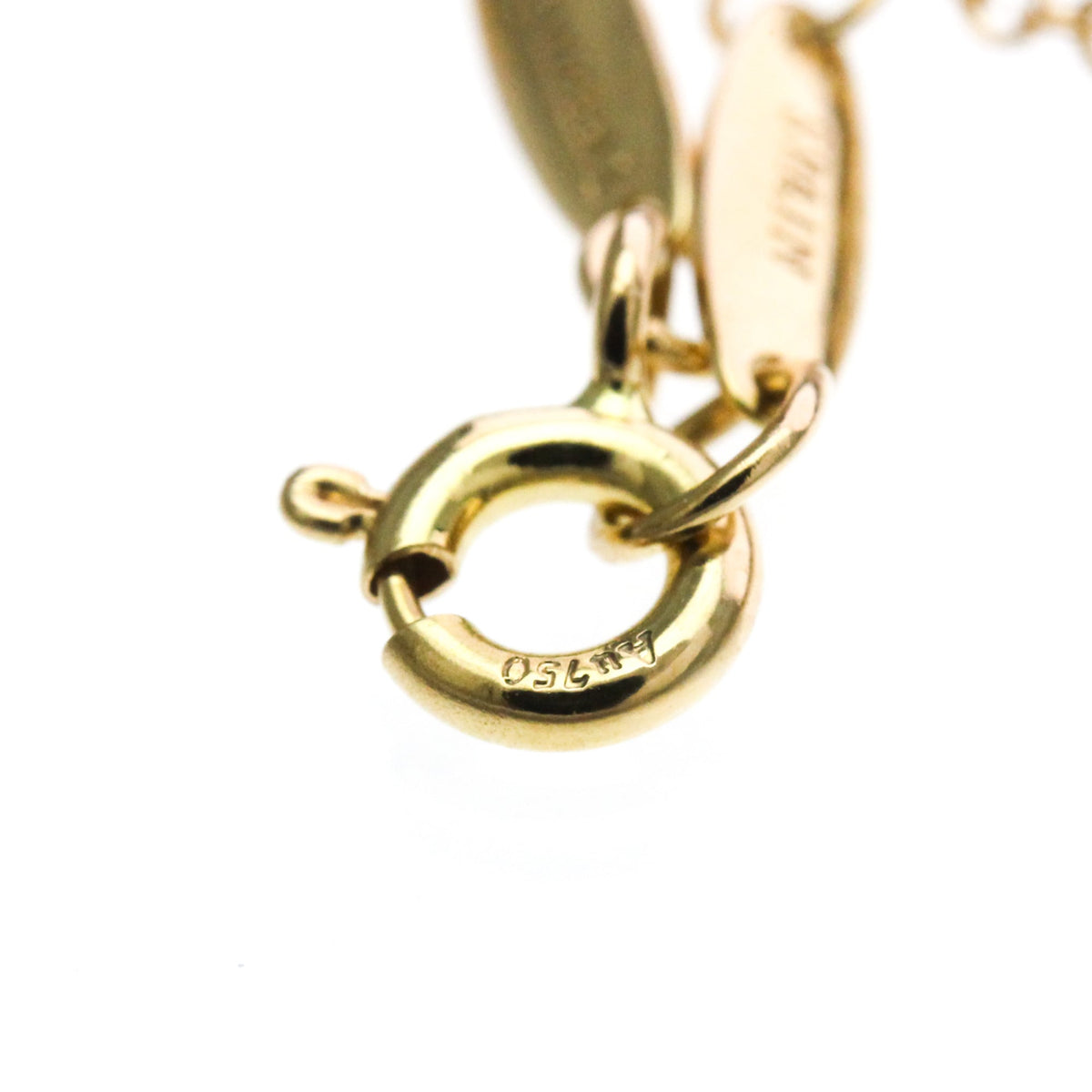 Tiffany & Co. Elsa Peretti Diamonds By The Yard Pendant 18K Rose Gold And Diamond Gold Pink_Gold Necklace Jewelry (Pre-Owned)