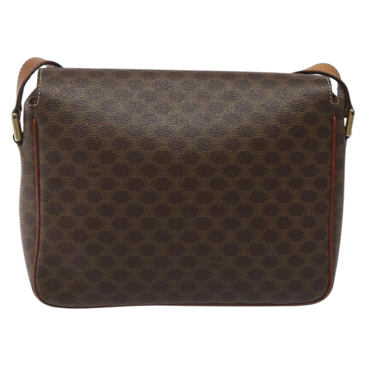 Celine Macadam Shoulder Canvas Brown Canvas Shoulder Bag Bag (Pre-Owned)