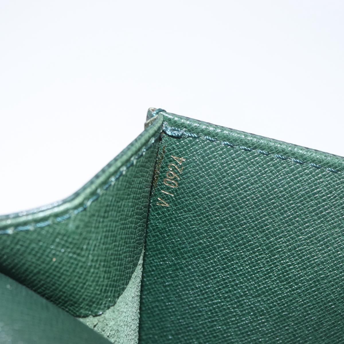 Louis Vuitton Serviette Kourad Taiga Leather Green Leather Briefcase Bag (Pre-Owned)