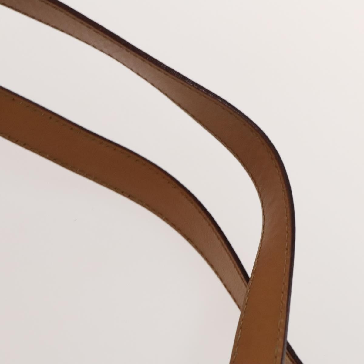 Celine Vintage Drawstring Flap Macadam Coated Canvas Brown Canvas Backpack Bag (Pre-Owned)