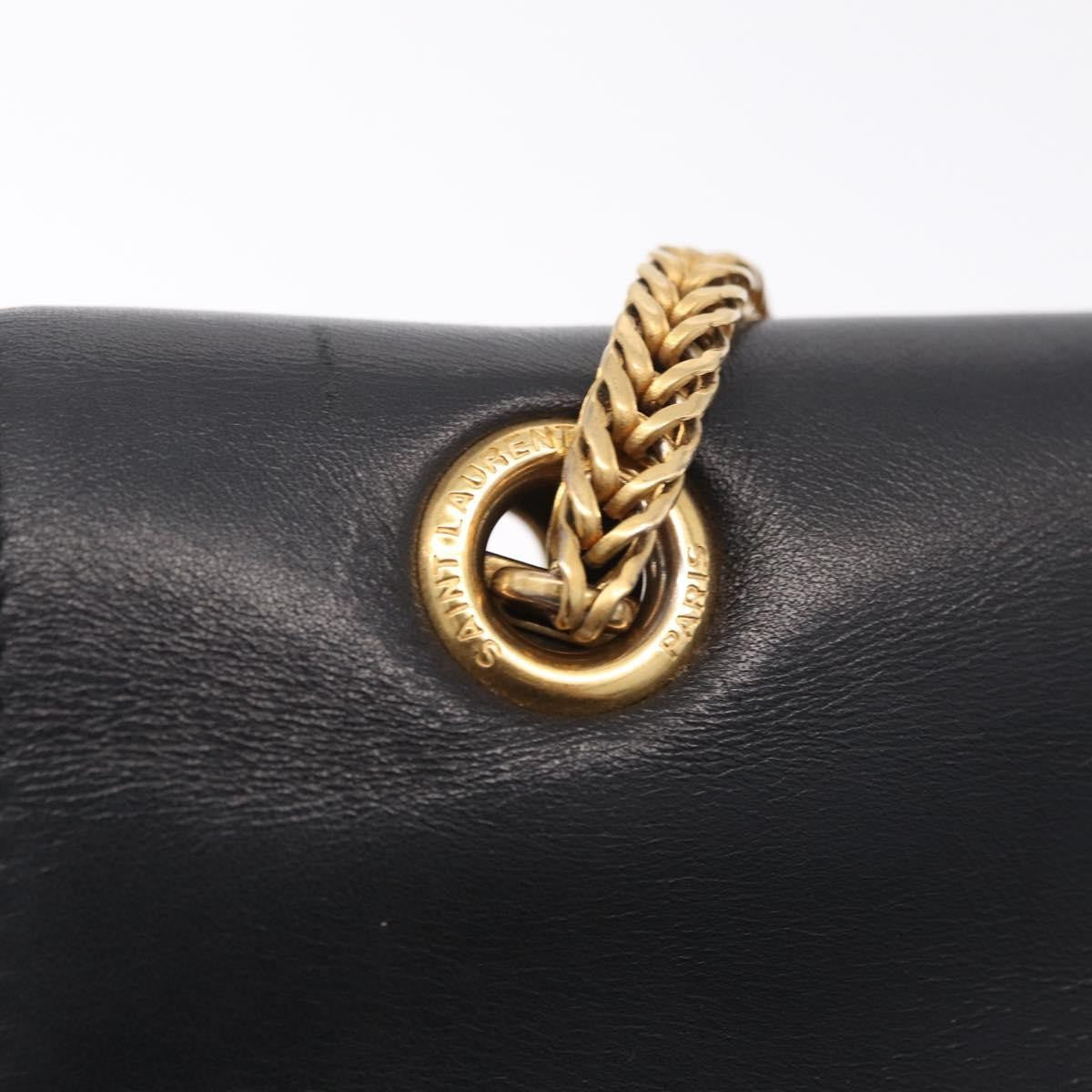 Saint Laurent Betty Leather Black Leather Handbag (Pre-Owned)
