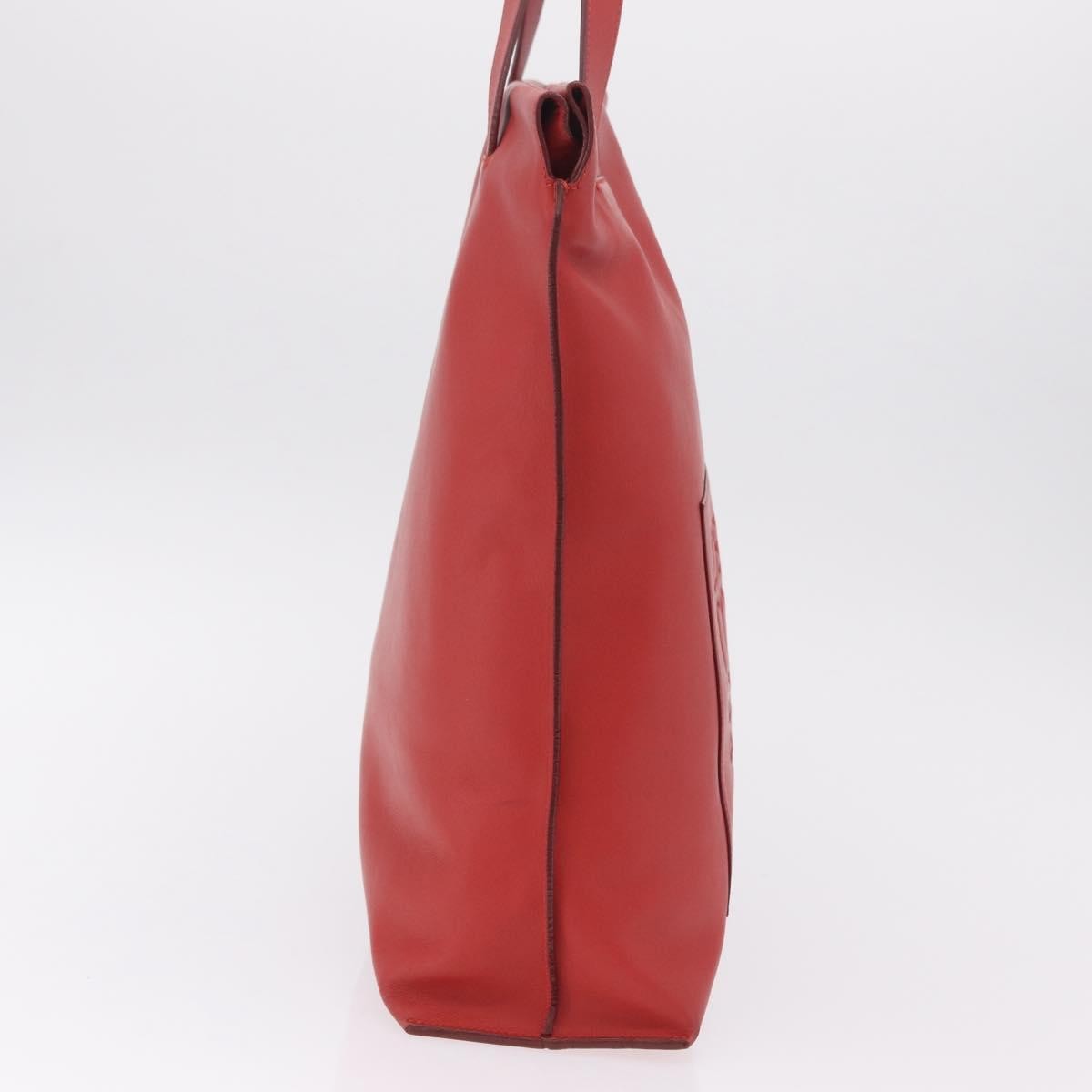 Loewe Tote Leather Red Leather Tote Bag Bag (Pre-Owned)