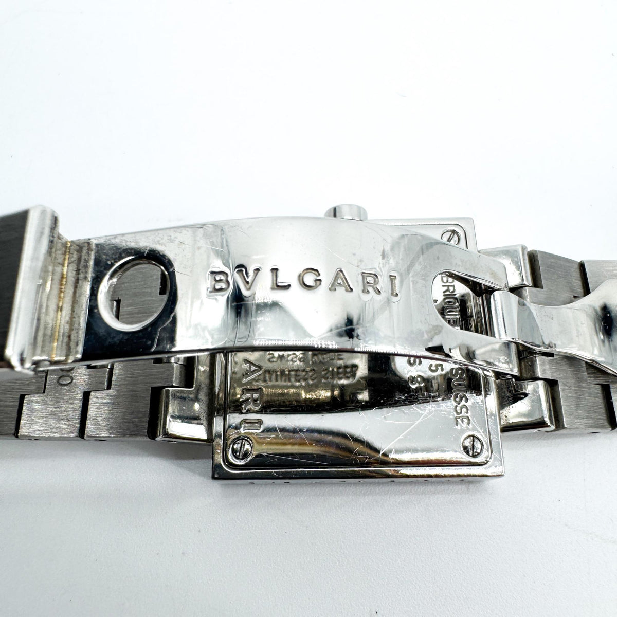 Bvlgari Quadrato Quartz Stainless Steel Watch (Pre-Owned)