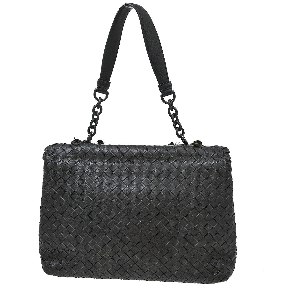 Bottega Veneta Olimpia Tobu Intrecciato Nappa Black Leather Shoulder Bag Bag (Pre-Owned)