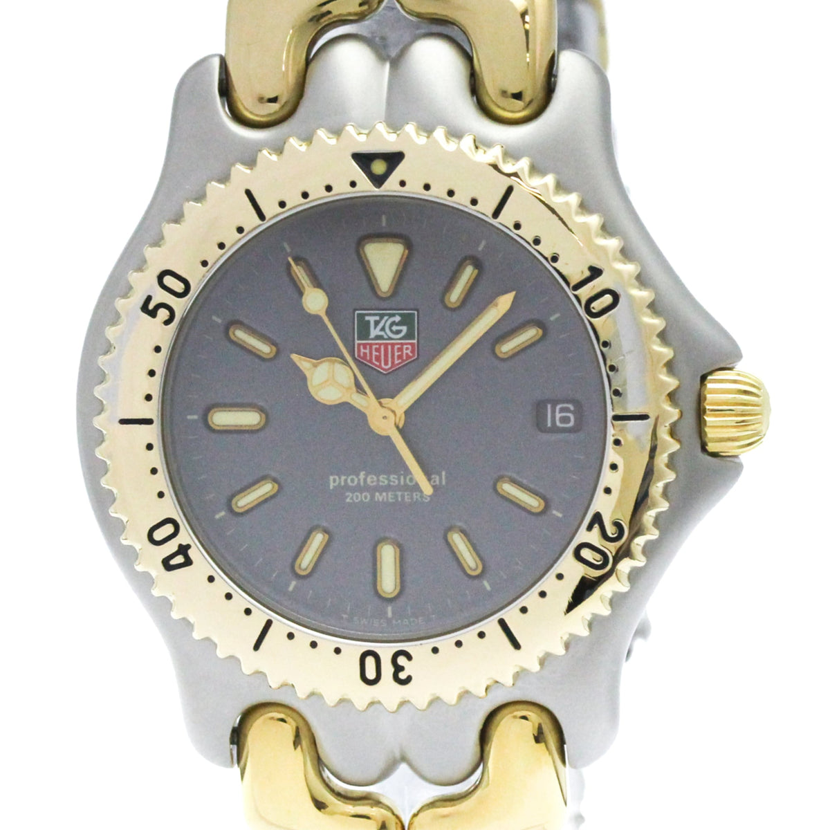 Tag Heuer Sel Professional 200M Quartz Stainless Steel And Gold Plated Watch (Pre-Owned)