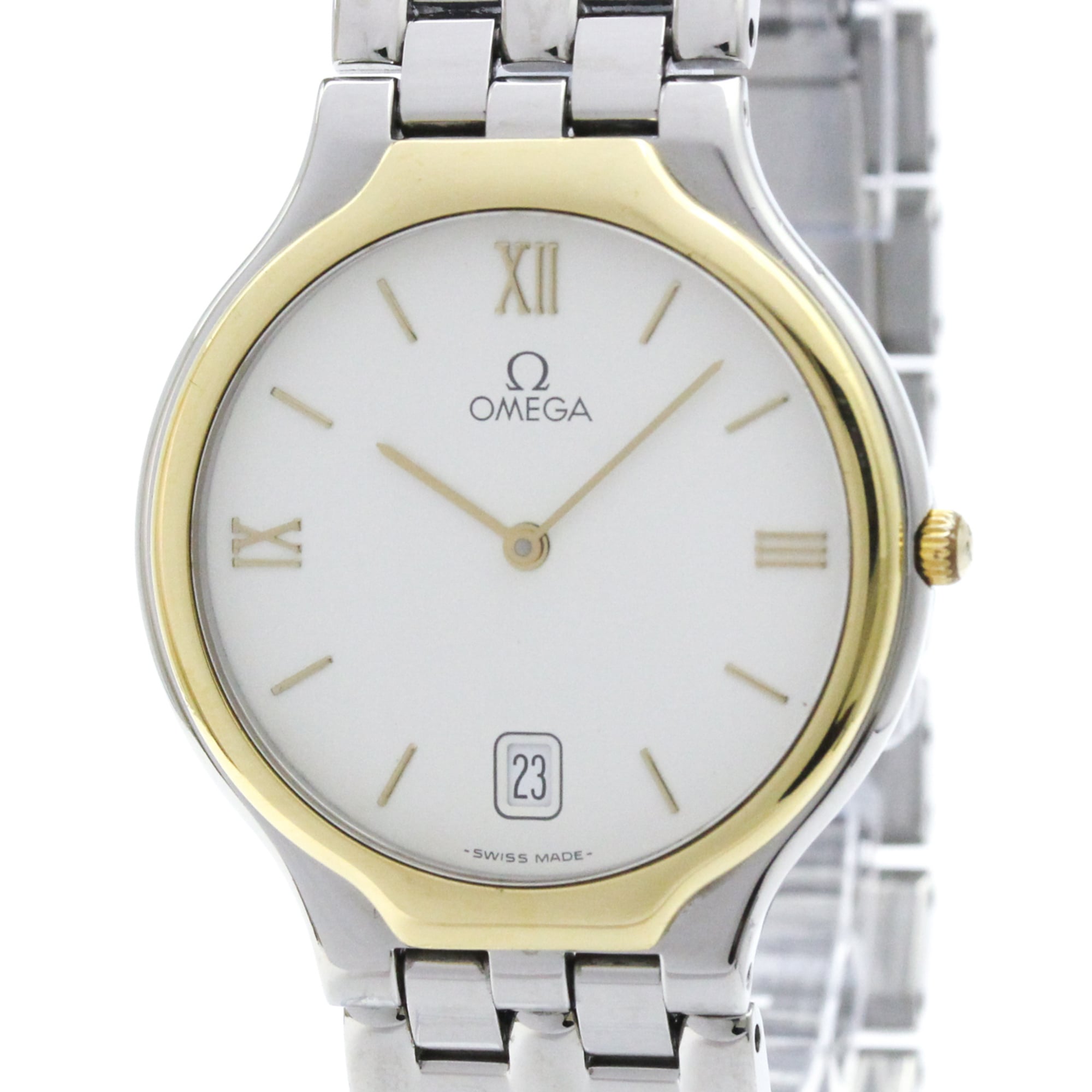 Omega De Ville Quartz Stainless Steel And Yellow Gold Watch (Pre-Owned)
