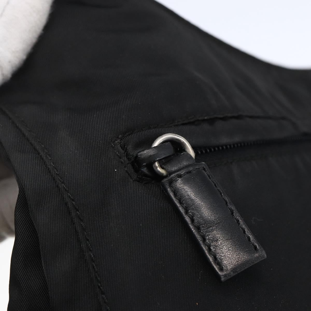 Prada Zip Messenger Quilted Tessuto Black Nylon Shoulder Bag Bag (Pre-Owned)