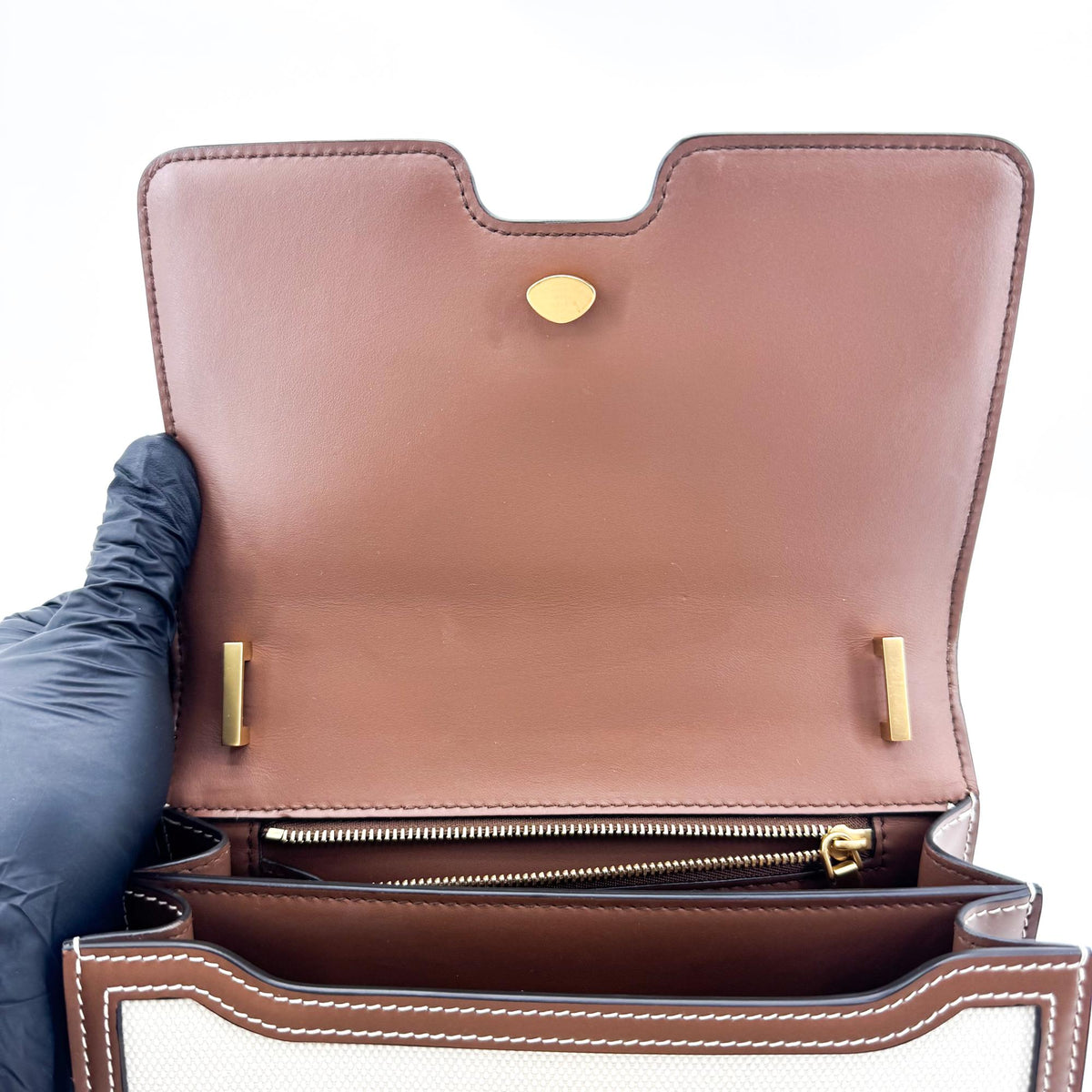 Burberry Tb Crossbody Bag Canvas And Leather Brown Canvas Crossbody Bag Bag (Pre-Owned)