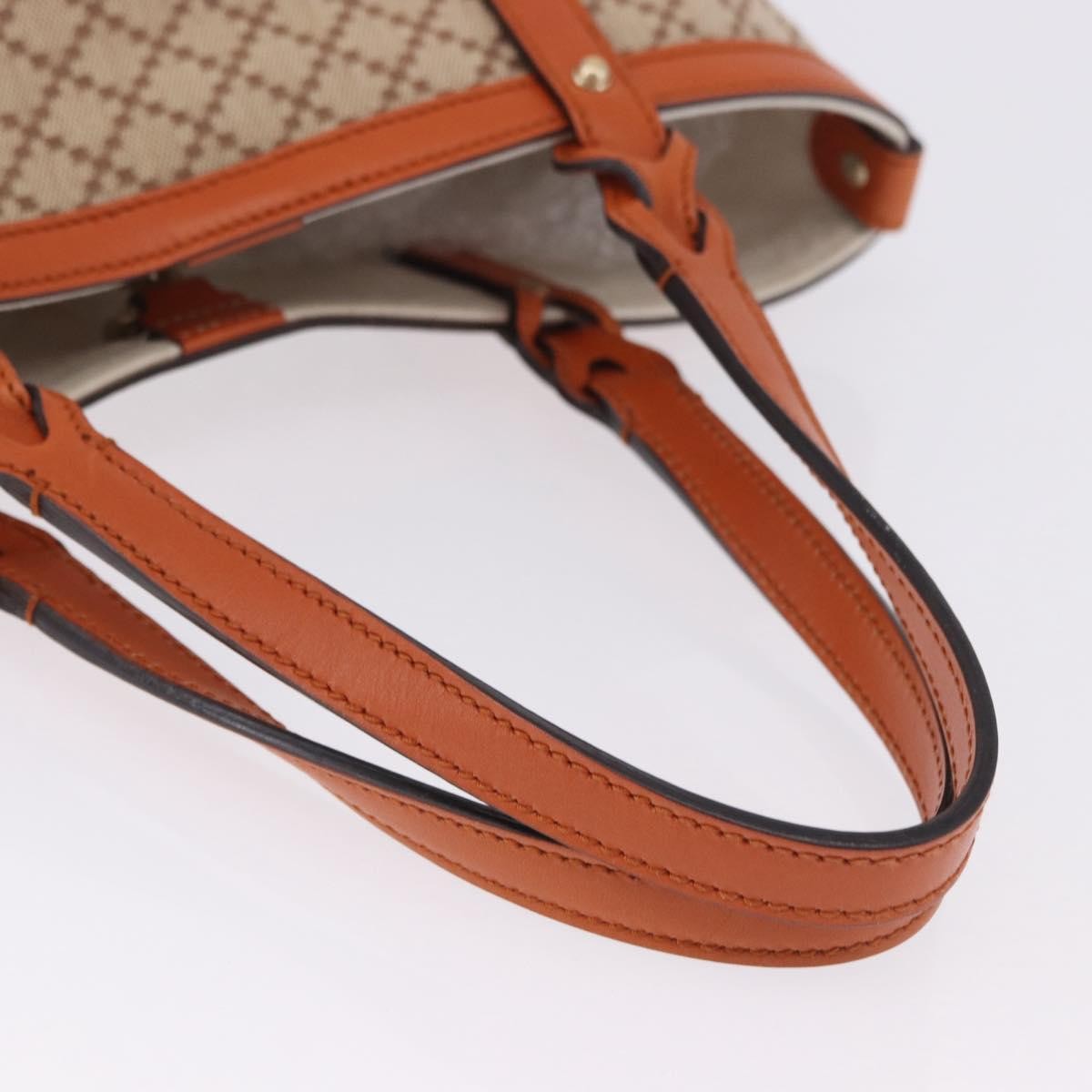 Gucci Craft Gg Canvas With Leather Beige Canvas Tote Bag Bag (Pre-Owned)