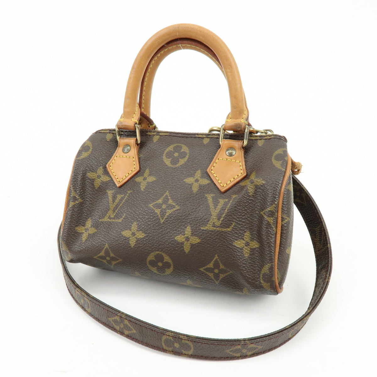 Louis Vuitton Speedy Mini Hl Monogram Canvas Brown Canvas Handbag (Pre-Owned)