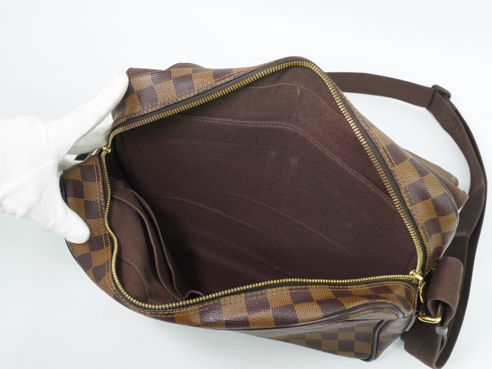Louis Vuitton Shelton Messenger Damier Ebene Brown Canvas Shoulder Bag Bag (Pre-Owned)