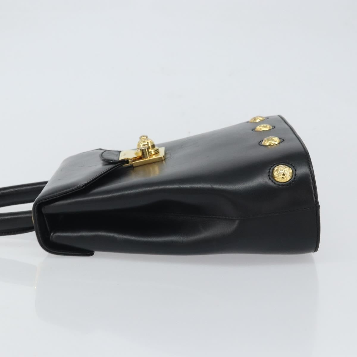 Salvatore Ferragamo Vintage Leather Black Leather Handbag (Pre-Owned)