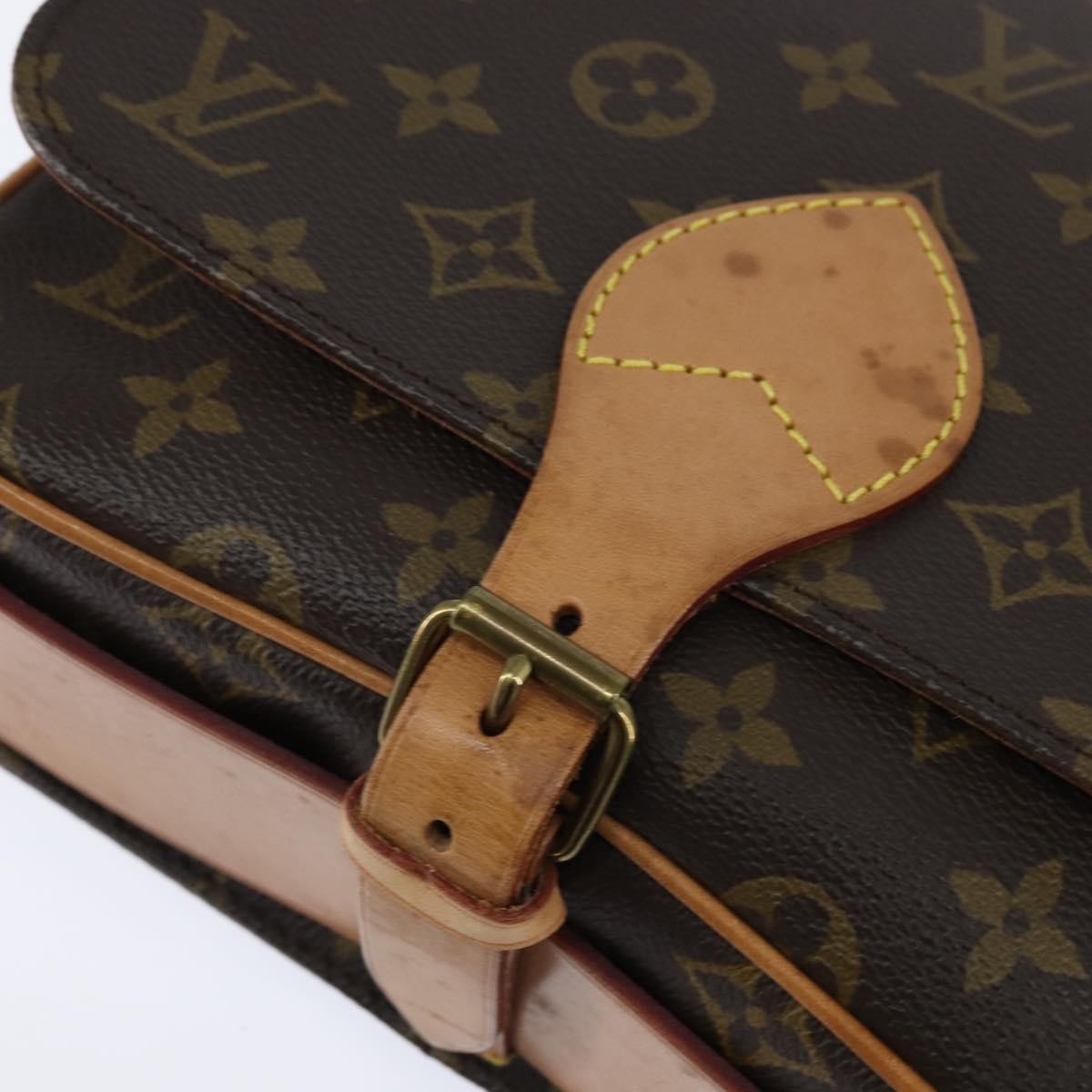 Louis Vuitton Cartouchiere Monogram Canvas Brown Canvas Shoulder Bag Bag (Pre-Owned)