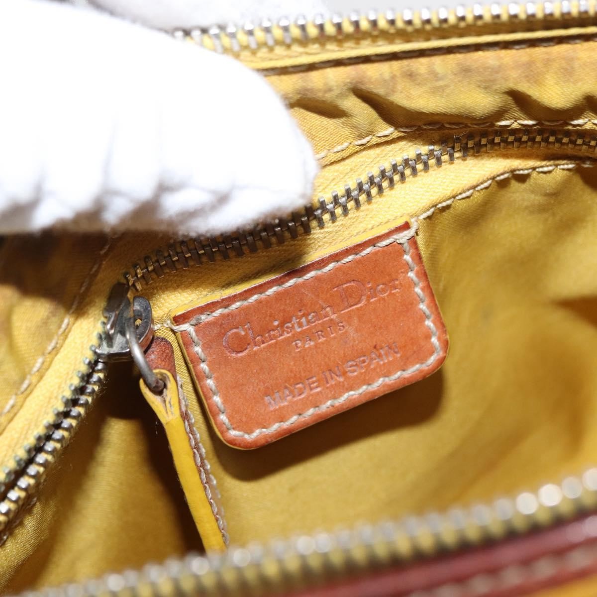 Christian Dior Vintage Trotter Romantique Diorissimo Coated Canvas Beige Canvas Shoulder Bag Bag (Pre-Owned)