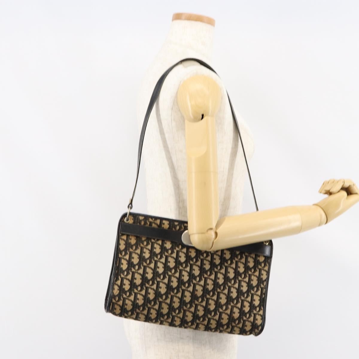 Christian Dior Vintage Trotter Canvas Navy Canvas Shoulder Bag Bag (Pre-Owned)