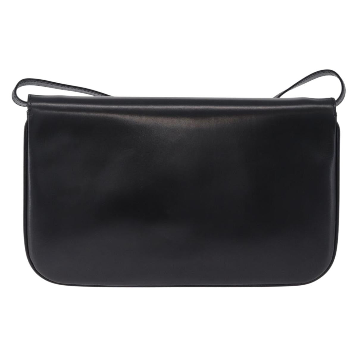 Bally Vintage Leather Black Leather Shoulder Bag Bag (Pre-Owned)