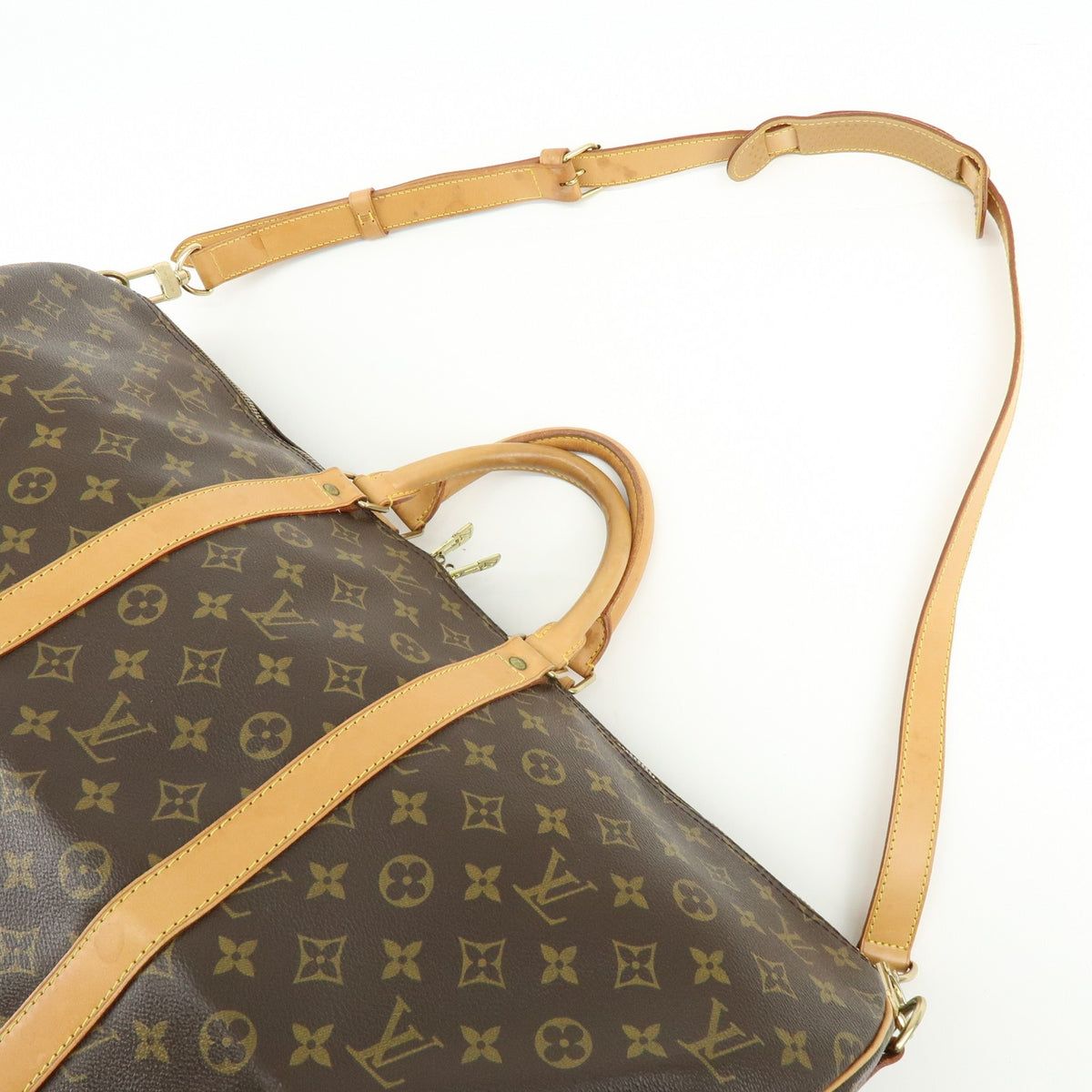 Louis Vuitton Keepall Bandouliere Monogram Canvas Brown Canvas Travel Bag Bag (Pre-Owned)