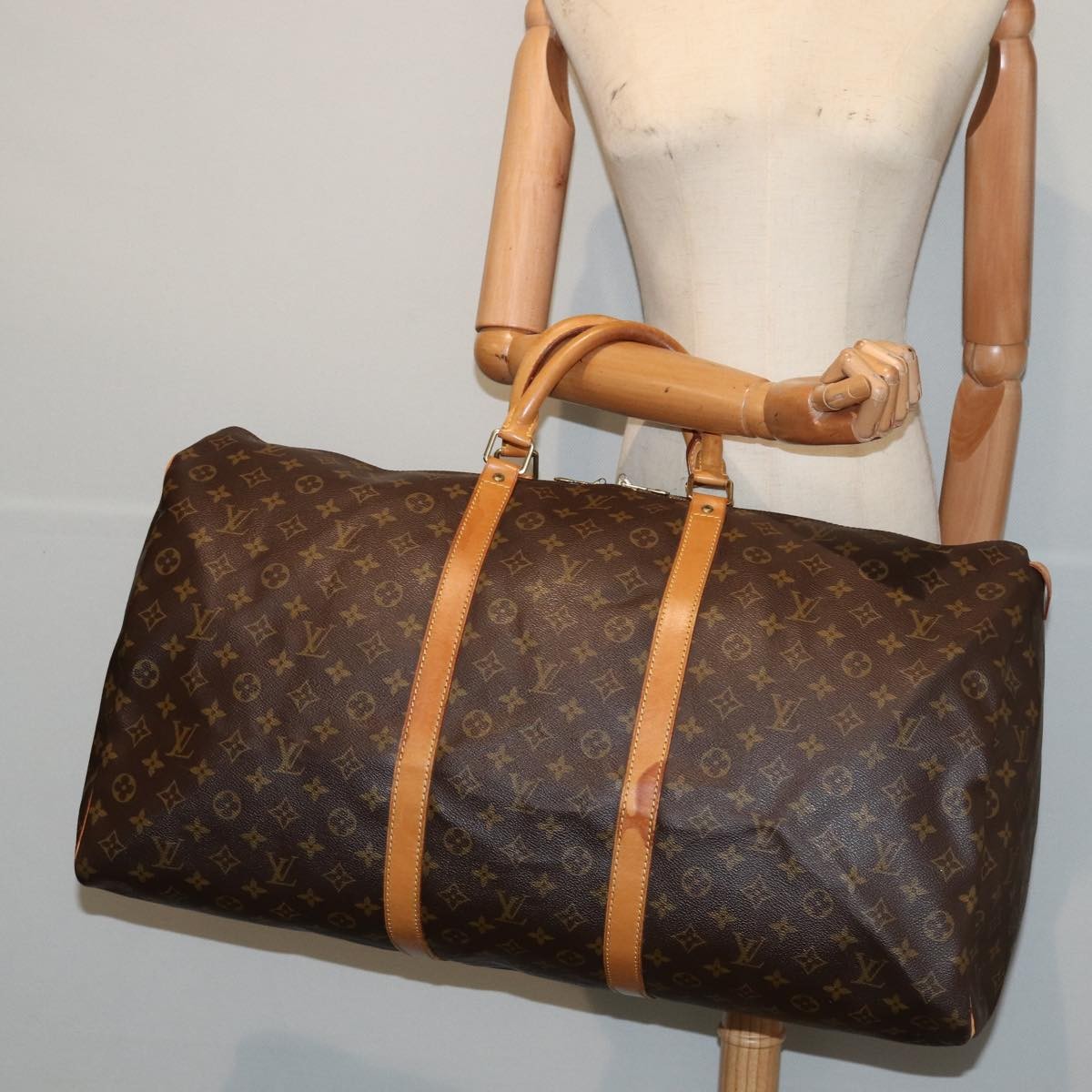Louis Vuitton Keepall Monogram Canvas Brown Canvas Travel Bag Bag (Pre-Owned)