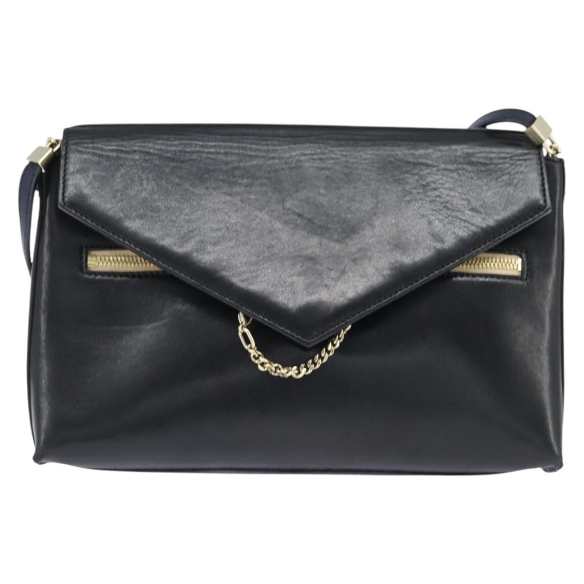 Chloe Sally Leather Navy Leather Shoulder Bag Bag (Pre-Owned)