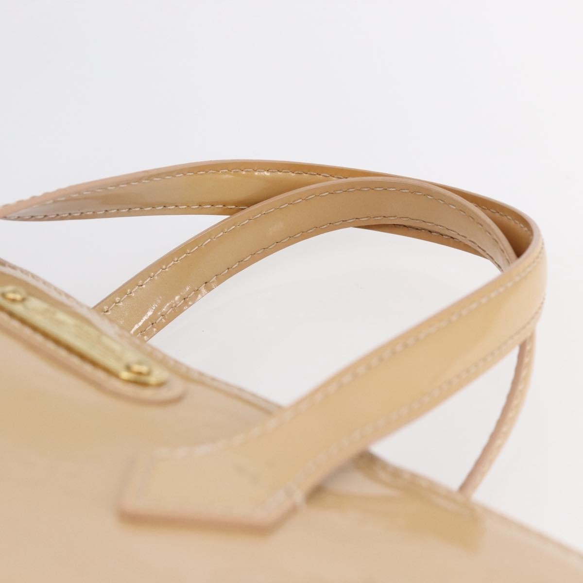 Louis Vuitton Wilshire Monogram Vernis Beige Patent_Leather Handbag (Pre-Owned)