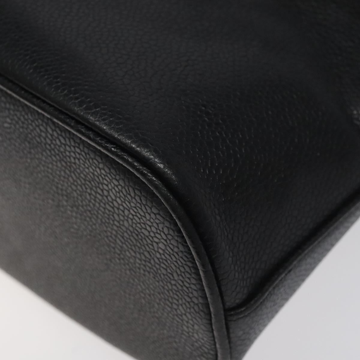 Chanel Vintage Cc Dome Caviar Black Calfskin Handbag (Pre-Owned)