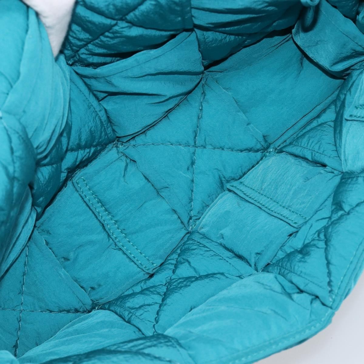 Bottega Veneta Padded Tech Cassette Intrecciato Nylon Turquoise Nylon Crossbody Bag Bag (Pre-Owned)