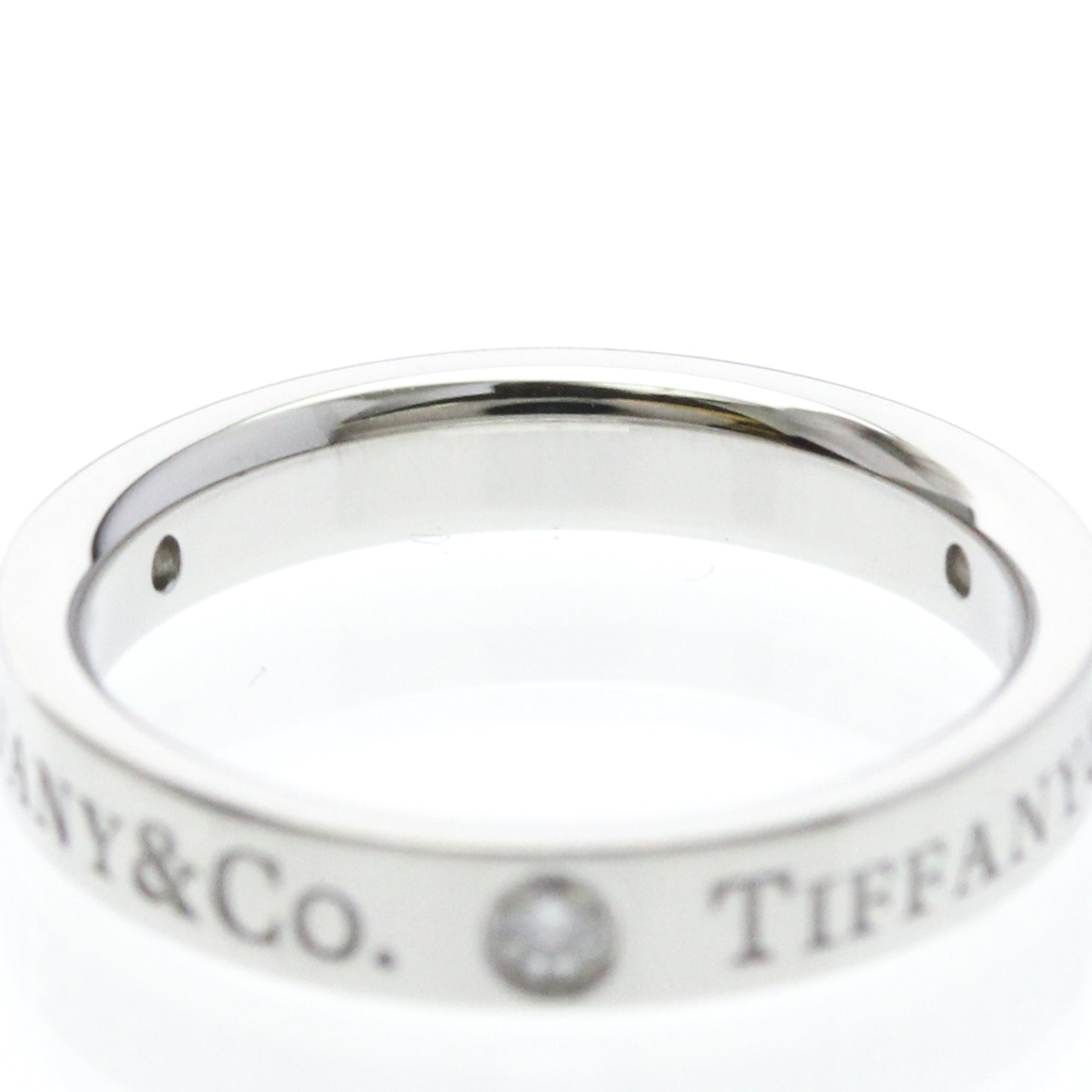 Tiffany & Co. Flat Platinum Silver Platinum Ring Jewelry (Pre-Owned)