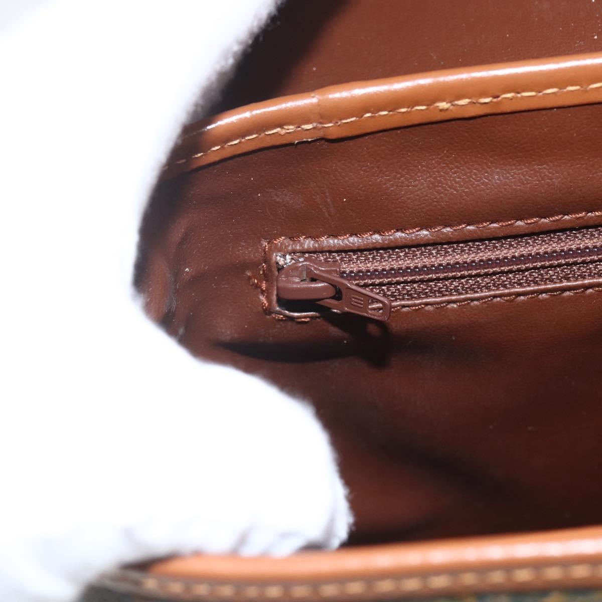 Valentino Garavani Vintage Canvas And Leather Brown Canvas Shoulder Bag Bag (Pre-Owned)
