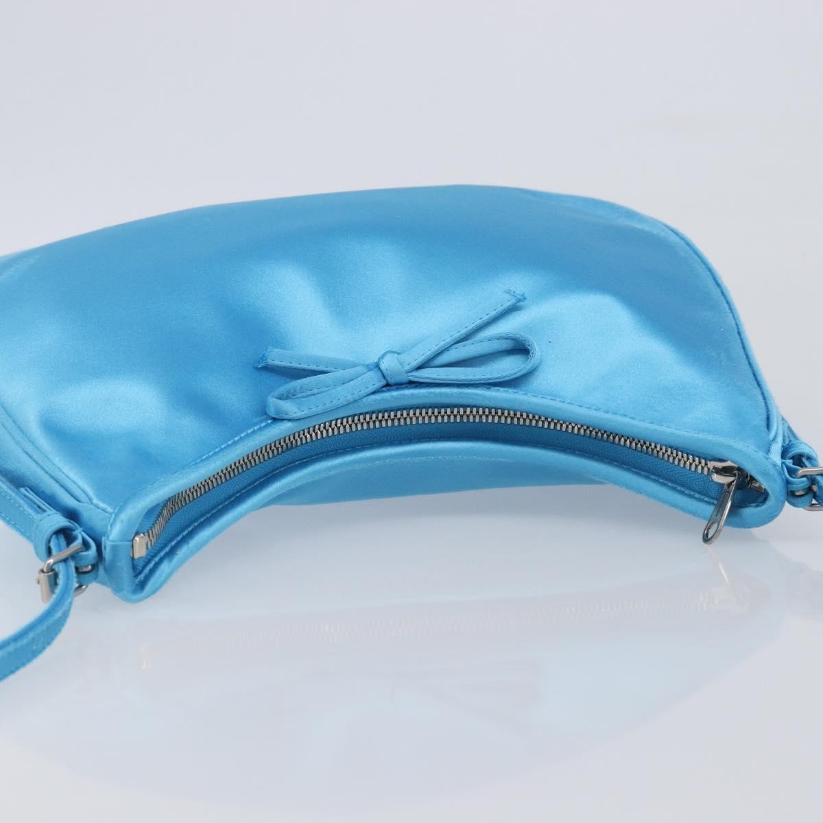 Balenciaga Leopolda Satin Blue Satin Shoulder Bag Bag (Pre-Owned)