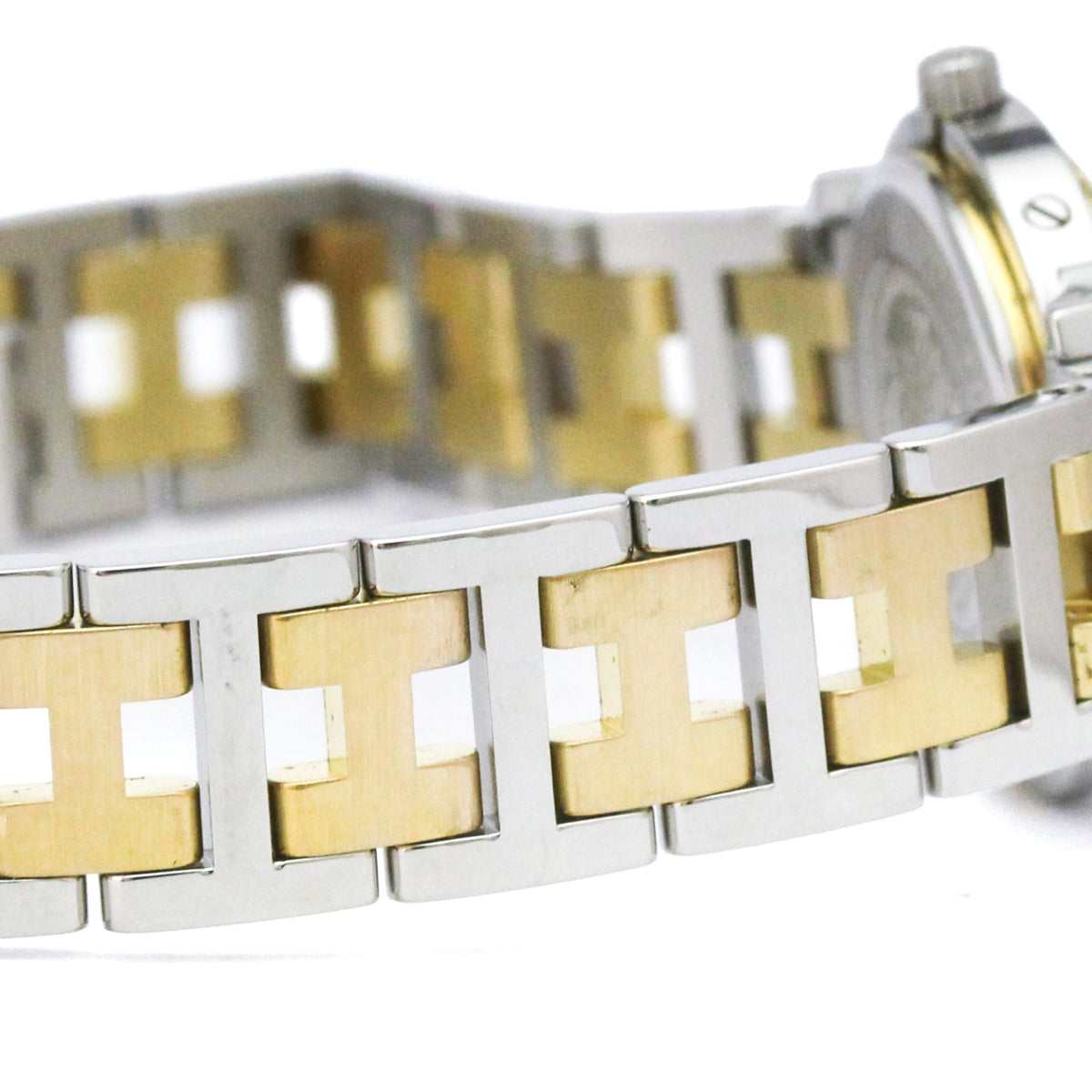 Hermes Clipper Quartz Stainless Steel And Plated Metal Watch (Pre-Owned)