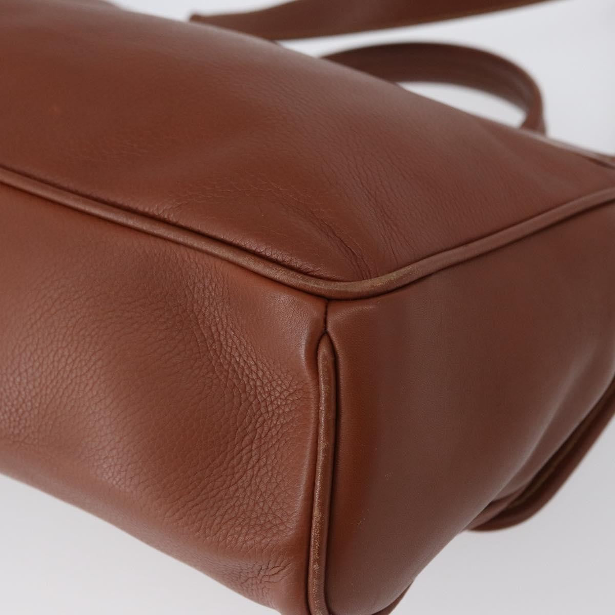 Gucci Vintage Leather Brown Leather Handbag (Pre-Owned)