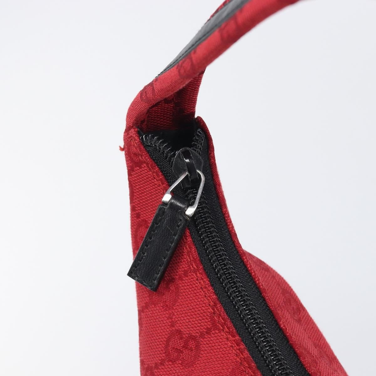 Gucci Double Pocket Zip Hobo Gg Canvas Red Canvas Shoulder Bag Bag (Pre-Owned)