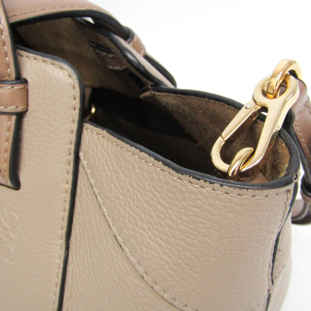 Loewe Hammock Nugget Leather Beige Leather Handbag (Pre-Owned)