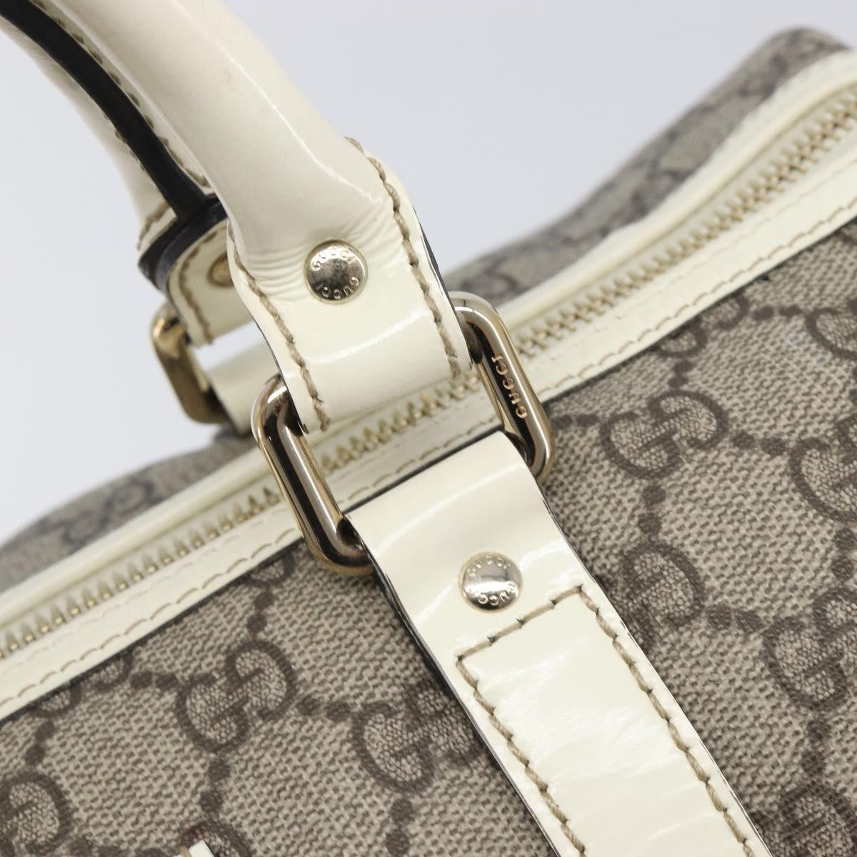 Gucci Joy Boston Gg Coated Canvas Beige Pvc Handbag (Pre-Owned)
