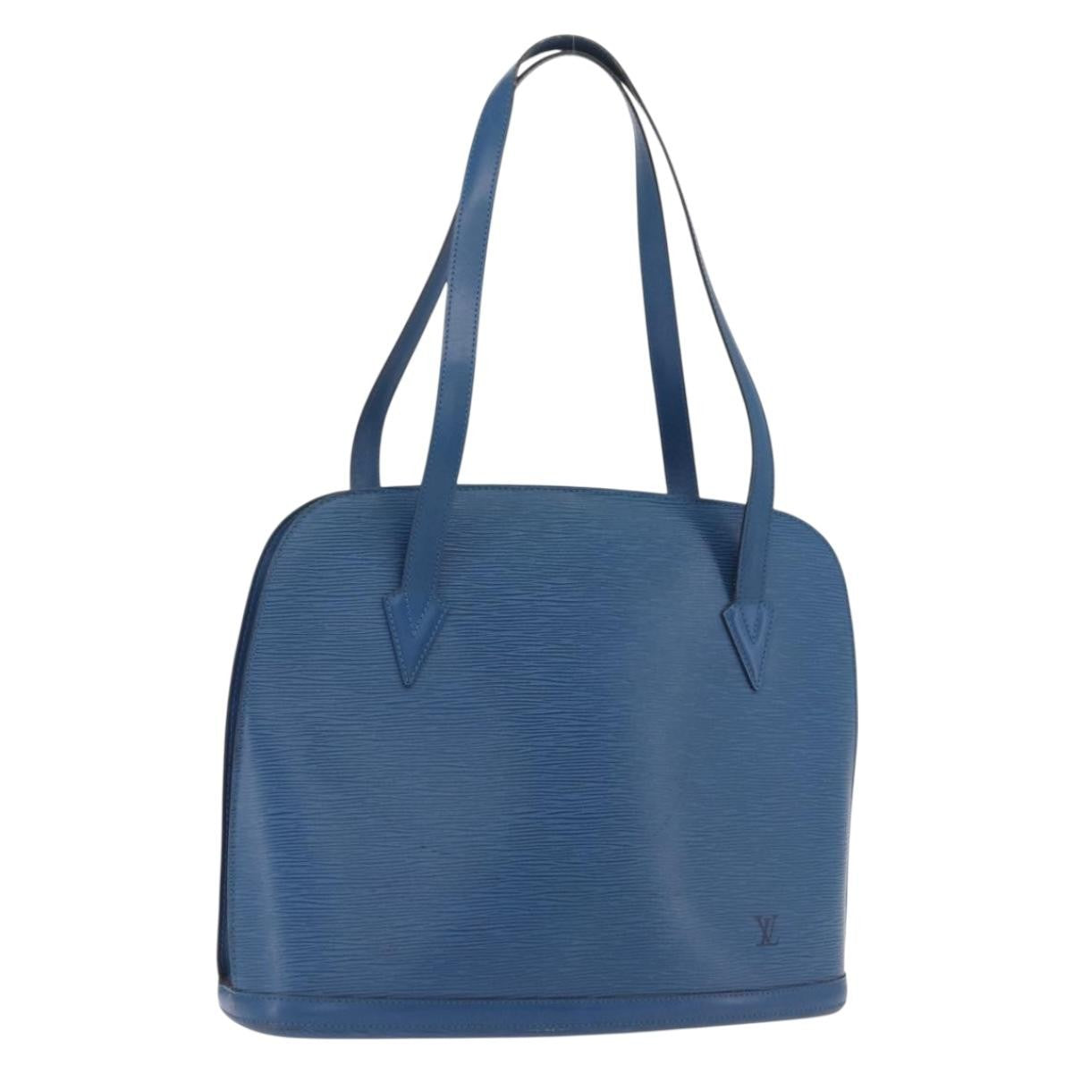Louis Vuitton Lussac Epi Leather Blue Leather Handbag (Pre-Owned)