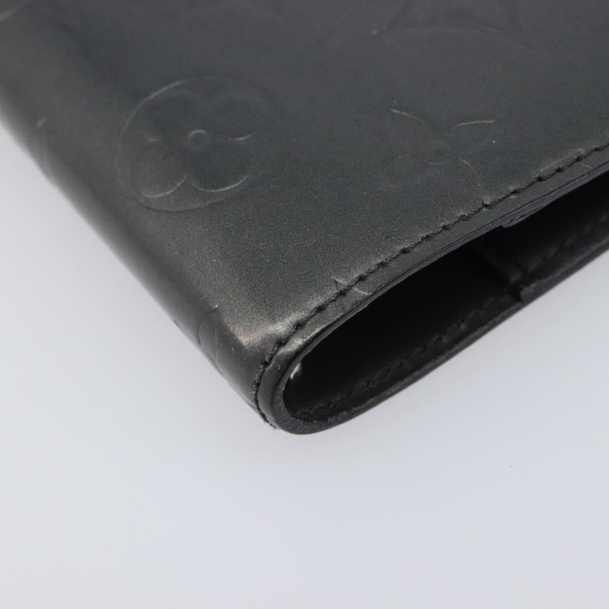 Louis Vuitton Agenda Cover Patent Leather Black Canvas Wallets Accessory (Pre-Owned)