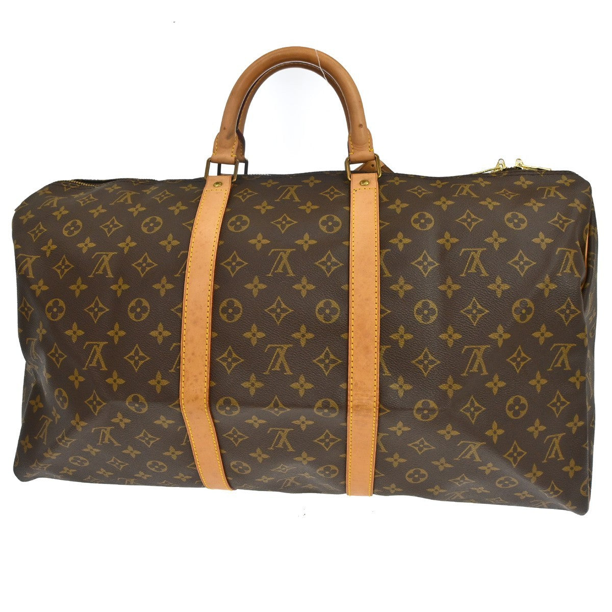 Louis Vuitton Keepall Monogram Brown Canvas Travel Bag Bag (Pre-Owned)