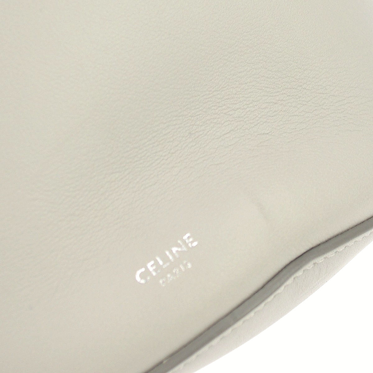 Celine Big Bag Bucket Leather Gray Leather Handbag (Pre-Owned)