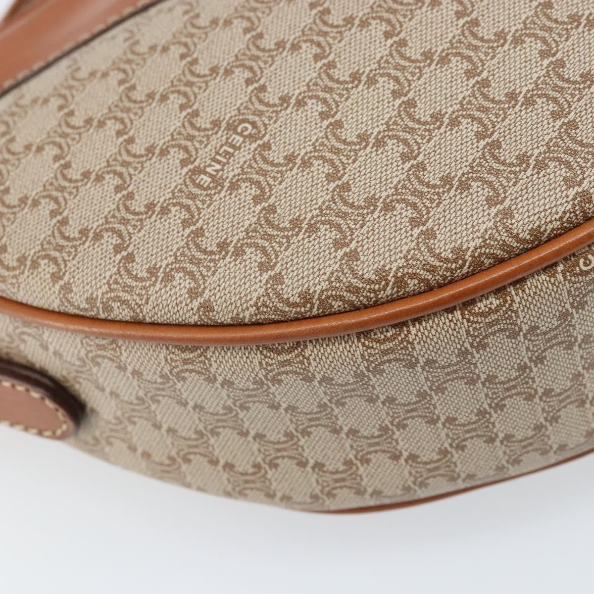 Celine Vintage Macadam Canvas And Leather Beige Canvas Shoulder Bag Bag (Pre-Owned)