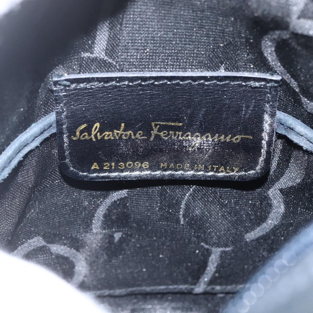 Salvatore Ferragamo Vala Suede Navy Suede Shoulder Bag Bag (Pre-Owned)