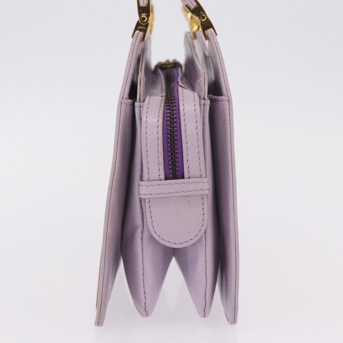 Fendi Handbag Cuir Purple Leather Handbag (Pre-Owned)