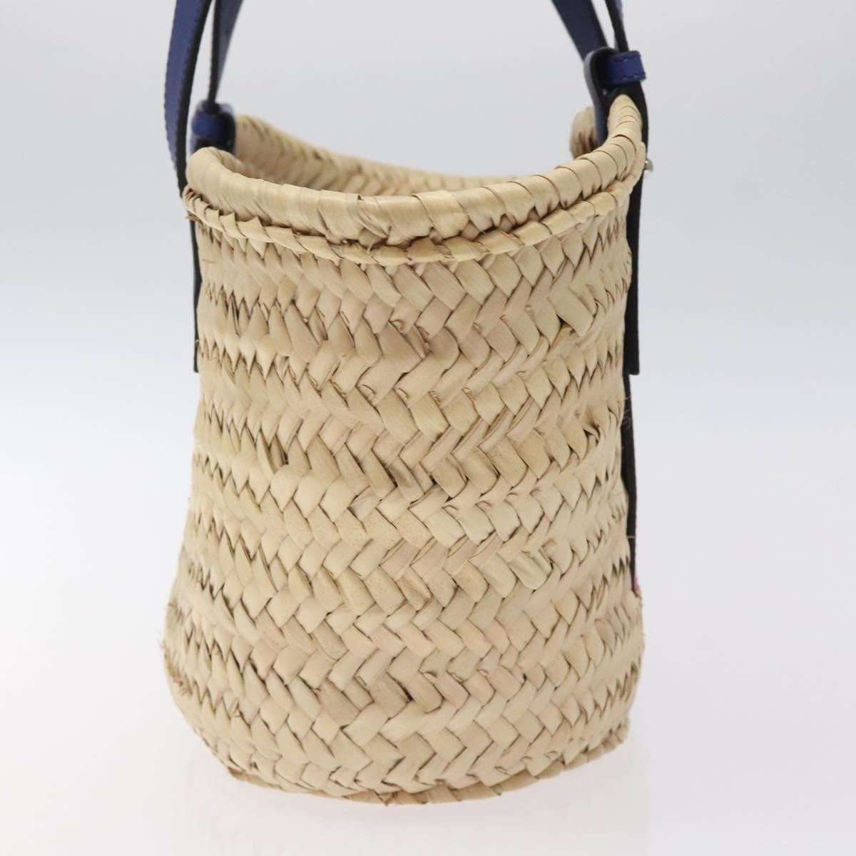 Loewe Basket Tote Raffia Beige Wood Bag (Pre-Owned)