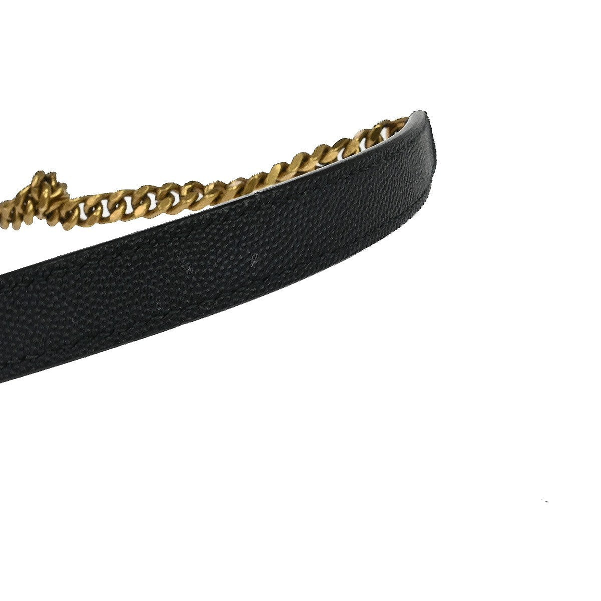 Saint Laurent Vinyle Round Camera Matelasse Chevron Leather Black Leather Crossbody Bag Bag (Pre-Owned)
