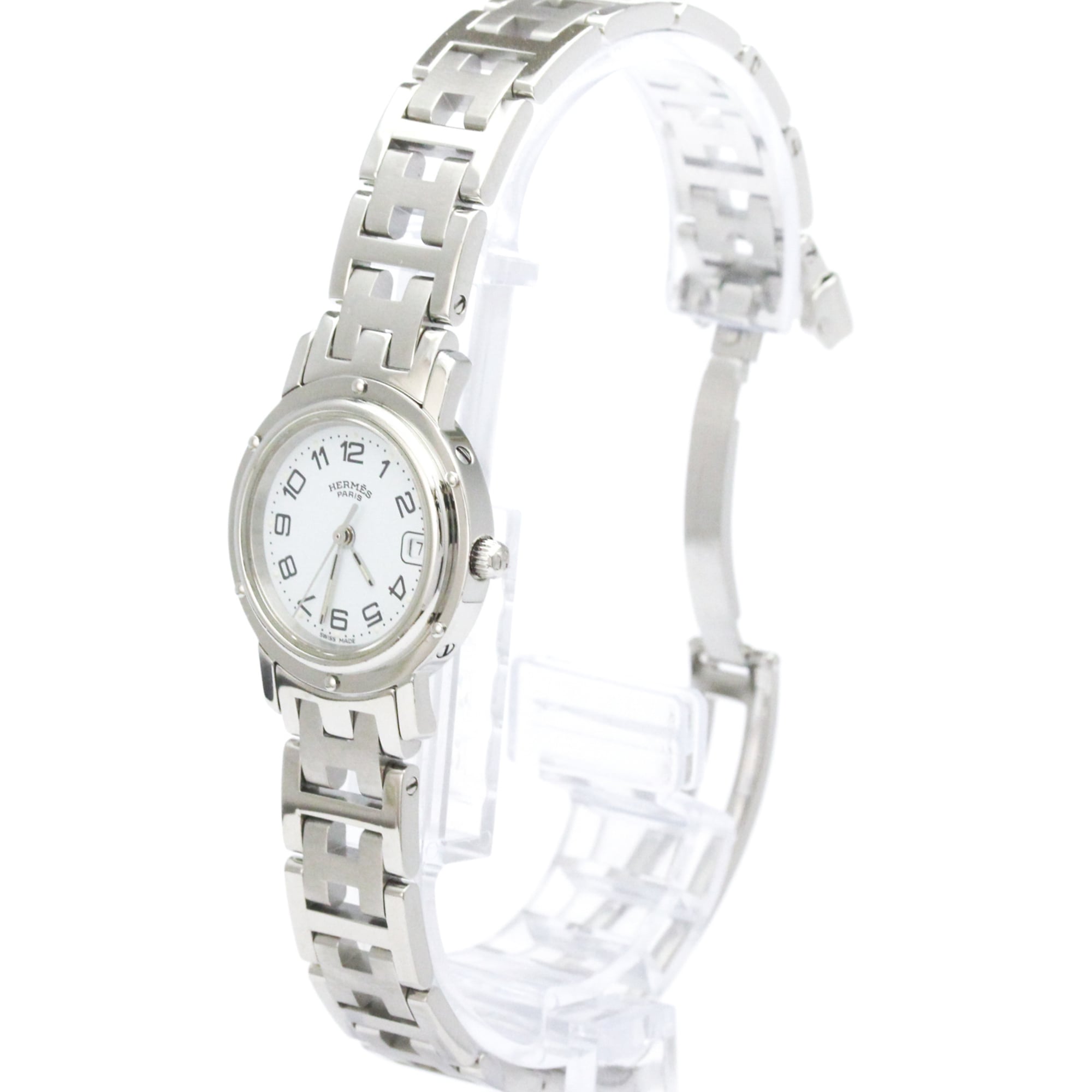 Hermes Clipper Quartz Stainless Steel Watch (Pre-Owned)