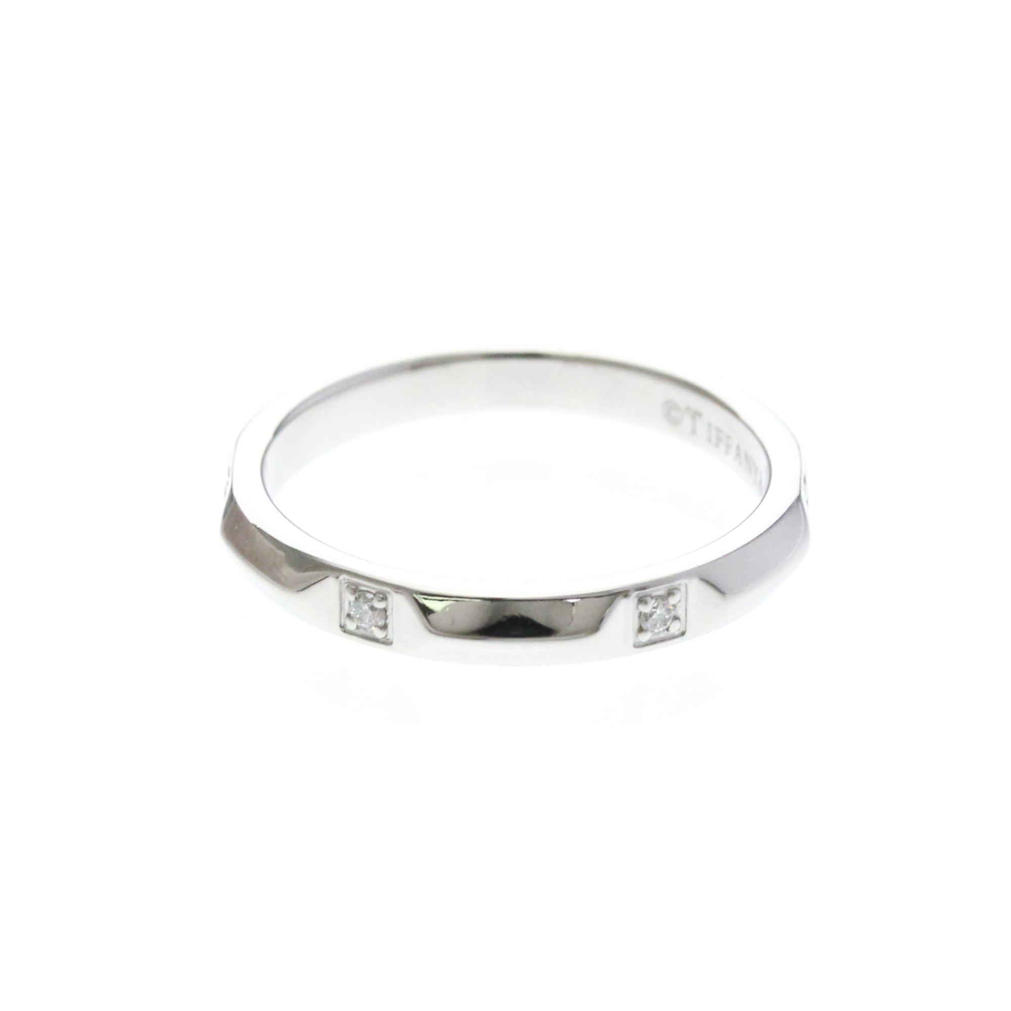 Tiffany & Co. True Band Platinum / 5Pdiamond Silver Platinum Ring Jewelry (Pre-Owned)