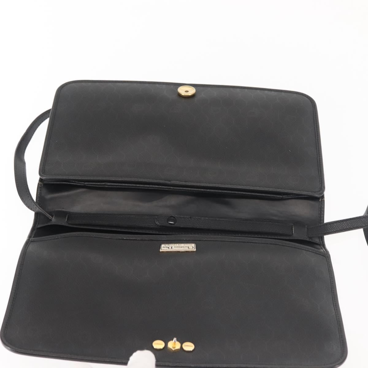 Christian Dior Vintage Leather Black Leather Shoulder Bag Bag (Pre-Owned)