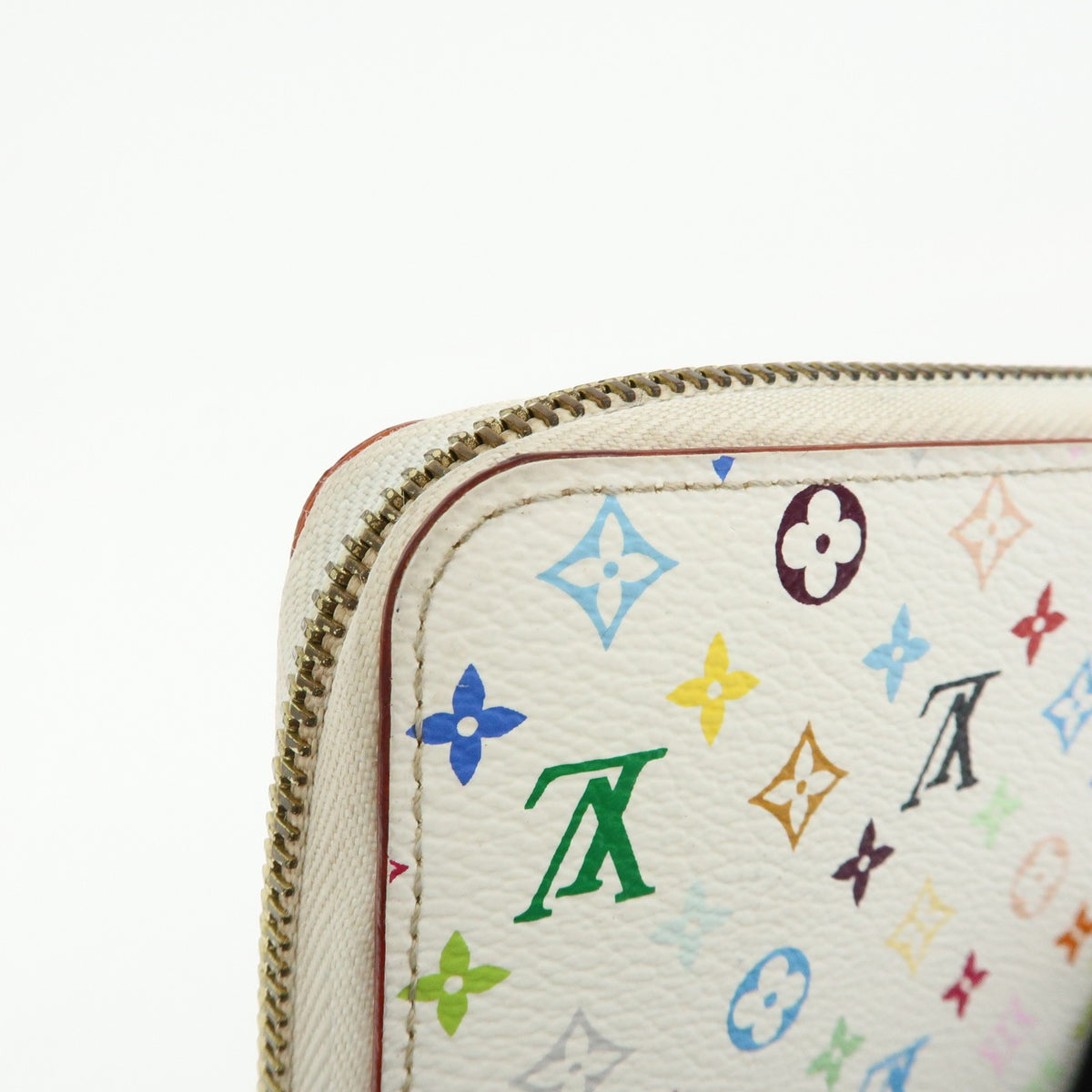 Louis Vuitton Zippy Monogram Multicolor White Canvas Wallets Accessory (Pre-Owned)